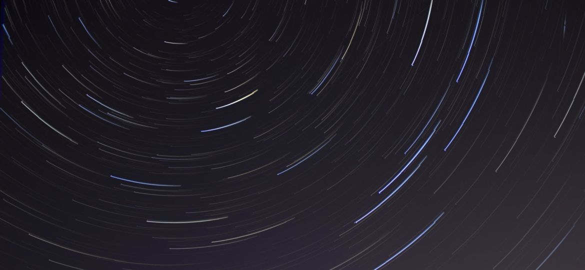 time lapse photo of stars on night